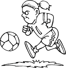 These soccer players are racing to kick the ball towards the goal. A Female Soccer Player Dribbling The Ball Coloring Page Download Print Online Coloring Pages For Free Color Nimbus