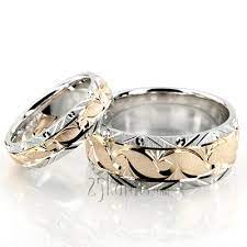 Bestseller Fine Grooved Fancy Designer Wedding Ring Set Wedding Rings Diamond Wedding Bands Celtic Wedding Rings