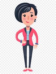 It's nice to relate to a character who can. Cartoon Girl With Short Hair Vector Character Cartoon Girl With Short Black Hair Hd Png Download Vhv