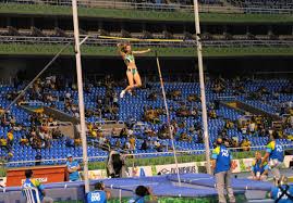 Pole vaulting, also known as pole jumping, is a track and field event in which an athlete uses a long and flexible pole, usually made from fiberglass or carbon fiber, as an aid to jump over a bar. File Fabiana Murer02 Jpg Wikipedia