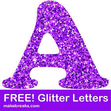 Free printable colored alphabet letters. Free Printable Purple Glitter Letters To Download Make Breaks Glitter Letters Free Printable Letters Alphabet Letter Templates