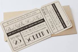 Cinema Movie Ticket Wedding Invitation With Wallet Ivory Gold Ticket Wedding Invitations Vintage Wedding Stationery Movie Ticket Wedding Invitations