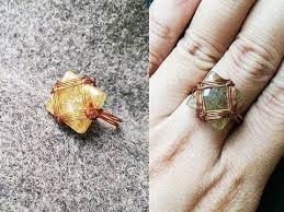Wire wrapping is a technique that involves bending wire around stone, sea glass, shells, amber, or other ornamental centerpieces to create a piece of jewelry. Wire Ring With Square Stone No Holes Diy Wire Jewelry 127 Youtube Wire Rings Wire Wrapping Stones Diy Jewelry Rings
