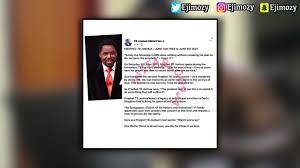 In the immediate aftermath of the election, he hastily deleted the facebook post and released a statement attempting perhaps in reaction to the fact that joshua's first attempts to convince the public that he really still is a prophet haven't been going all that well. Ax73h4gei8iclm