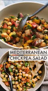 Mediterranean Chickpea Salad Video Recipe Video In 2020 Vegan Dinner Recipes Healthy Recipes Healthy Dinner