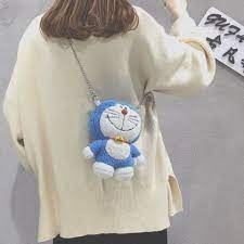 キュートふわふわドラえもんカジュアルショルダーバッグ ショルダーバッグ 花柄 可愛い