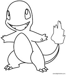 These pokemon coloring pages allow kids to accompany their favorite characters to an adventure land. Charmander Coloring Page Pokemon