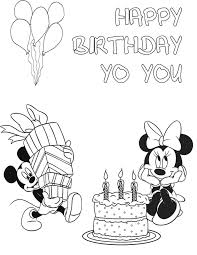 Our selection features favorite characters such as mickey mouse, minnie mouse, pluto, goofy, and donald duck, and more! Minnie Mouse Birthday Coloring Pages Best Happy Birthday Wishes