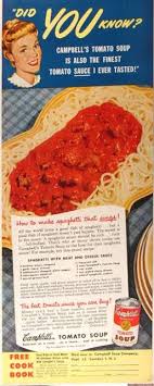 Campbell S Tomato Soup Spaghetti With Meat And Cheese Sauce My Mother In Law Actually Made This For Y Campbells Soup Recipes Retro Recipes Vintage Cooking