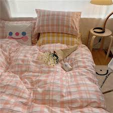 sweet plaid bedding set room inspiration bedroom pastel room plaid bedding sets