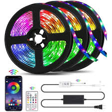 Best remotely controlled led lights. Qzyl Led Lights For Bedroom 49 2 Feet Led Strip Lights Music Sync Color Changing Flexible Rope Lights With Remote App Control Luces Led Strips Lights For Party Home Decoration Walmart Com Walmart Com