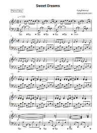 Eurythmics Sweet Dreams Sheet Music For Piano Pdf Piano Easy Sheet Music Printable Sheet Music Piano