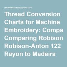 Thread Conversion Charts For Machine Embroidery Comparing