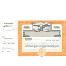 Check spelling or type a new query. Buy Long Form Stock Certificates Online Blank Templates With Capital Text Orange Border
