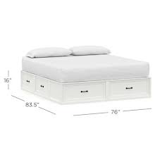 Our popular stratton bed with baskets has a compact profile and generous storage options, making it ideal for small spaces. Stratton Storage Platform Bed Frame With Drawers Wooden Beds Pottery Barn