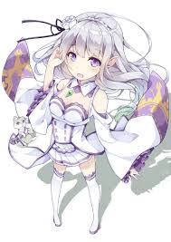 Anime Picture Re Zero Kara Hajimeru Isekai Seikatsu Emilia Re Zero Pack Re Zero Dango Remi Long Hair Single 800x113 Anime Long Hair Styles Flowers In Hair