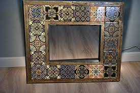 | beautiful handmade moroccan arched wall mirror white color/camel bone and brass. Must Have Mirrors For Wall Wood Mirror Moroccan Mirror Wood Frame Big Mirror Modern Mirror Mirror Wall Decor Framed Mirror Wall Mirror Hanging Mirror Tile Decorative Mirror Rustic Mirror From Handmade Gifts