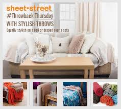 Whether it's a chilly winter night or a lazy fall afternoon, sofa throws turn your living room into a cozy den. Sheet Street Throwback Thursday With Stylish Throws Facebook