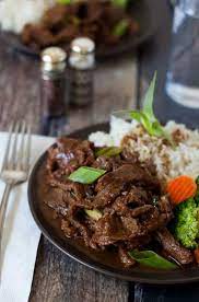 Place beef into the instant pot with 3/4 cup water and one tablespoon soy sauce. Pressure Cooker Instant Pot Mongolian Beef Recipe