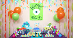 Shop tableware, decorations, favors & much more! Kara S Party Ideas Monsters Inc Themed Birthday Party Ideas Decor Planning