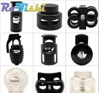 10 Pcs/Pack Single/Double Hole Cord Lock Toggle Clip Stopper Plastic Black  For Bags/Garments - AliExpress