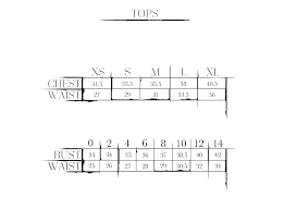 Tops Size Chart Rldm