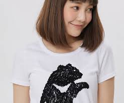 Formosa bear peach cotton T-shirt Women