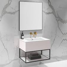 A bathroom vanity unit is a piece of furniture combining the bathroom basin with a useful storage cabinet. Powder Pink Vanity Unit On Trend Luxurious Designs