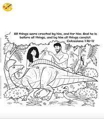 Colossians 1 16 17 Coloring Sheet Color Coloring Coloringsheet Printable Kids Activity Sunda Dinosaur Coloring Pages Dinosaur Coloring Coloring Pages