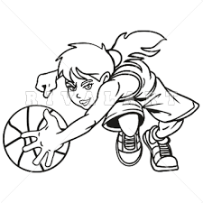 Black And White Kids Exercise Clipart Sports Clipart Image Of Black White Girls Basketball Player Black And White Girl Basketball Girls Basketball Players