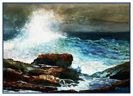 Winslow Homer Incoming Tide Scarboro Maine Seascape Counted Cross Stitch Pattern