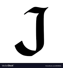 Letter J Painted Brush