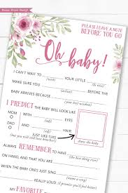 Baby Advice Card Baby Shower Printable Game Funny Baby Mad Etsy