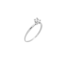 La bague de fiançailles de référence. Bague Solitaire Or Blanc 375 000 Pour Femme