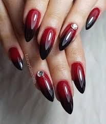 Black And Red Ombre Acrylic Nails Pin By Terri Harmon Fulton On Unghii Ombre Nail Designs Ombre Nails Red Gel Nails