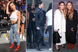 Höhenverstellbar ausziehbar couchtisch esstisch kombination; Kendall Jenner Emily Ratajkowski And Mary Kate Olsen Love Celine S Snakeskin Boots