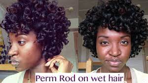 Once your hair is set, it won't take much to maintain, regardless of whether you opt for a curly or straight look. Perm Rod Set On Wet Hair Type 4 Natural Hair Youtube