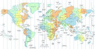 World Time Zone Map Pdf Free Large World Time Zone Map Printable [Pdf]