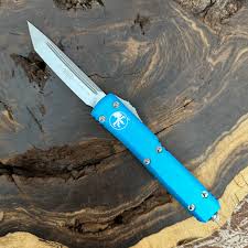 Microtech Ultratech T/E Turquoise Handle Stonewash Standard Blade 123-10TQ  | American Edge Knives
