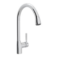 Rohl Modern Lux Single Handle Pull Down Sprayer Kitchen Faucet In Polished Chrome R7505apc 2 The Home Depot