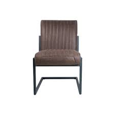 Dining Chair Texas Yacht Leather Metal Cognac Chairs Sofas Henk Schram Meubelen