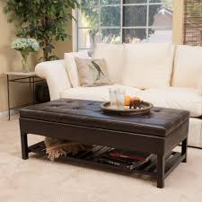 384.71 kb, 1000 x 663. Brown Wood Rectangle Storage Ottoman Coffee Table With Bottom Rack N Noble House Furniture