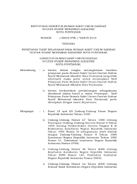 533 tahun 2015 tentang : Sk Tarif Rs