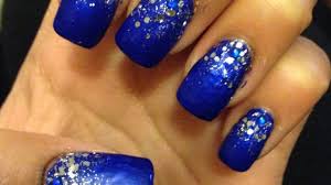 Shop for acrylic nail kit online at target. Royal Blue Blue Acrylic Nails With Glitter Nail And Manicure Trends