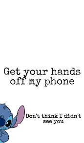 These background and wallpaper apps that should help you find what you're looking for. Stitch Wallpaper Funny Phone Wallpaper Dont Touch My Phone Wallpapers Cartoon Wallpaper Iphone