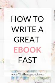 How To Write An Ebook Fast And Sell It For Profit Ebook Writing Writing A Book Money Blogging