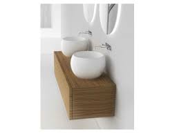 Badma Bel 140cm Madera Mit Zwei Aufsatz Mineralguss Waschbecken Perla Waschbecken Waschbecken Design Aufsatzwaschbecken