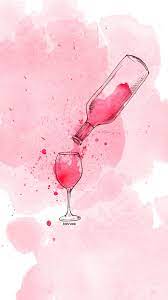 Watercolor Wine Digital Downloads Wine Art Wine Wallpaper Wine Glass Drawing