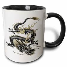 Affordable and search from millions of royalty free images, photos illustration traditional chinese dragon gold on a black background and a white background. East Urban Home Chinese Dragon Metallic Dragon Dragon Creature Yang Chinese New Year Coffee Mug Reviews Wayfair