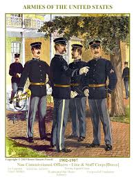U S Army Non Commissioned Officers Line Staff Corps Dress 1902 1907 In 2020 United States Army Uniform Non Commissioned Officer Military Uniform